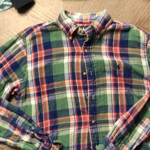 Ralph Lauren Long Sleeve Plaid Button Up Polo